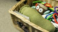A basket of children's toys